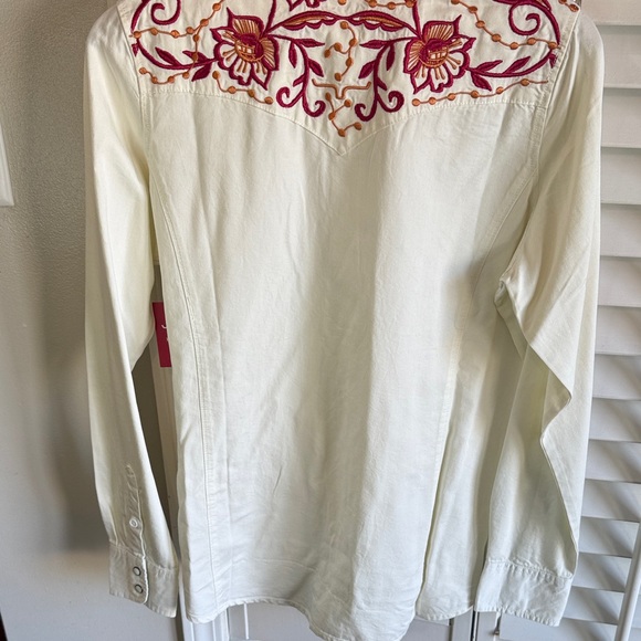 Kimes Ranch Cream Western Shirt, Size L - Picture 9 of 9
